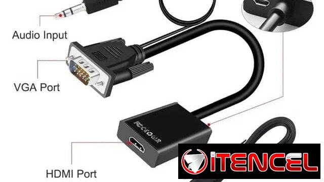 ADAPTADOR DE VIDEO SALIDA VGA A ENTRADA HDMI + AUDIO —  5.887.2360