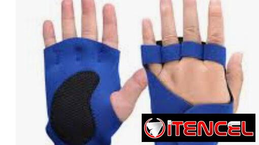 Guantillas para Gyn de mujer y de hombre color azul talla S y L