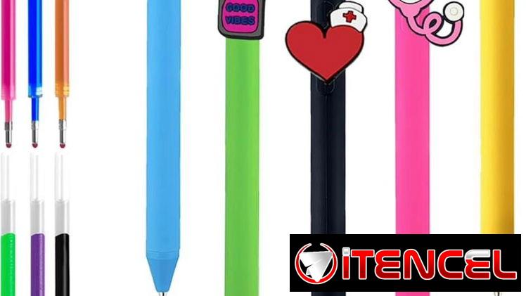 Bolígrafos de colores con 6 recambios
