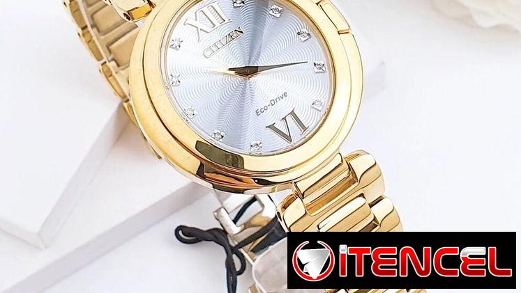 CITIZEN ECODRIVE CAPELLA PARA MUJER (EX1512-53A) DE 34MM , NUEVO A ESTRENAR POR USTED , CRISTAL DE ZAFIRO 58049738
