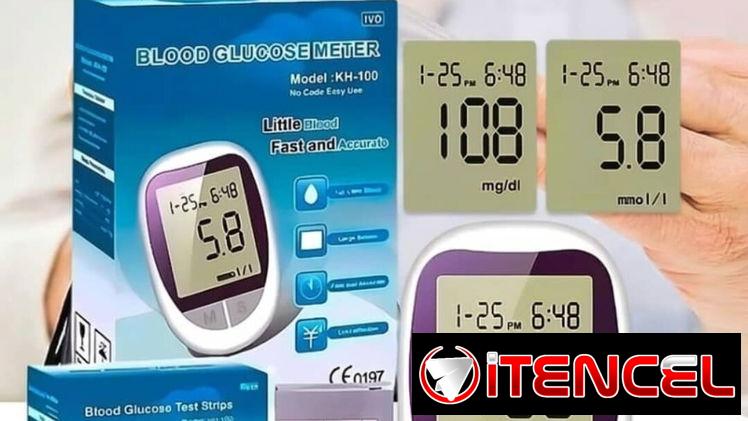 Glucómetro con 50 tiras y 50 lancetas