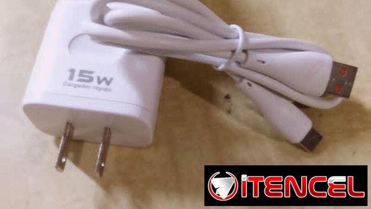 Combo de carga rápida. (Cargador con su cable tipo C. Cargador con doble Puerto (USB y C). 15W y 3A.  Precio: 2400mn