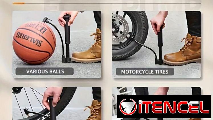 Herramienta de inflar gomas y balones deportivos
