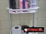 🧴 Organizador de Baño Adhesivo 2 Niveles. Blanco. 12 usd. 📞56249037