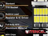 Bombillo LED cola de pescado socket ( T10 /W5W) de colores: blanco, azul, verde, rojo y naranja ambar.