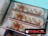 Cenefa de cocina y de bañó loza de piso y azulejos cintillo cemento gris cola y blanco purle teja 59576317
