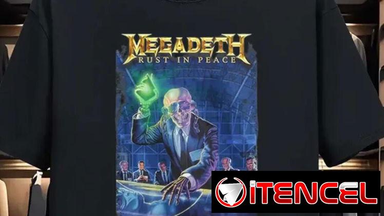 Pullovers negros de rock con diseños de grupos, logos y portadas de discos de rock & roll,