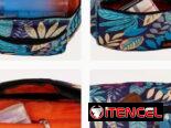 👜 Riñonera / Cangurera Ajustable Multibolsillo – Negro Floreado 🌸