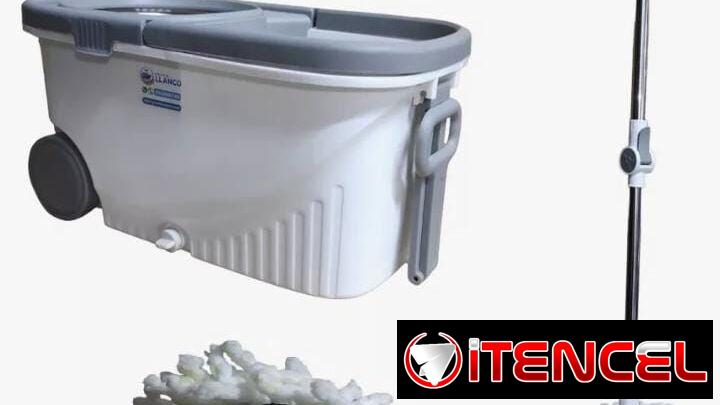 🧼 Fregona Giratoria con Cubo y Escurridor!