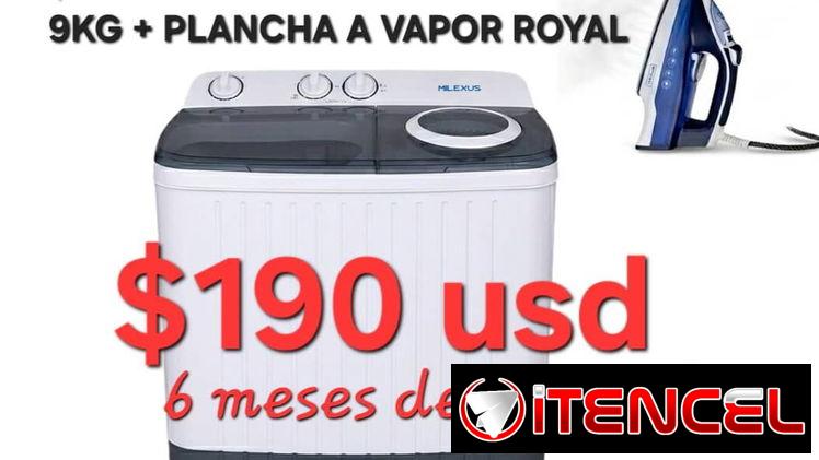 Lavadora semiautomática 9kg con 6 meses de garantía