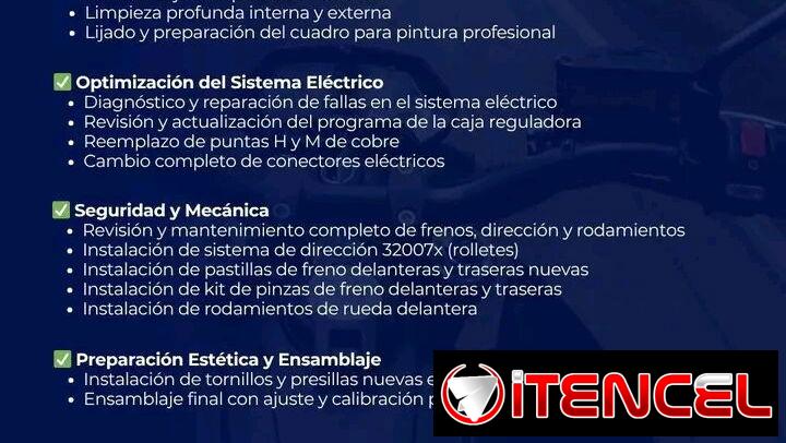 🔧 SERVICIO GENERAL PARA MOTOS ELÉCTRICAS Renovación Integral para Motos Eléctricas ¿Tu moto eléctrica ya no rinde como