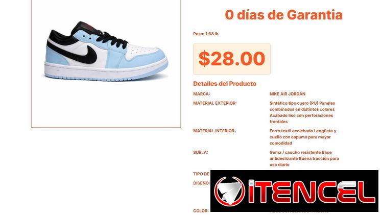 Tenis Urbanos Nike Air Jordan Azul-Blanco-Negro por Solo $28.00 VPT#-0324