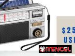 Radios recargables nuevos con panel solar