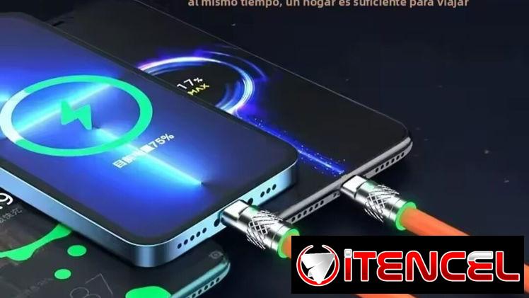 3 en 1 Cable reforzado USB, 120W, 6A, carga rápida