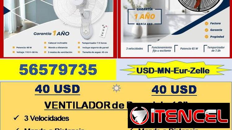 VENTILADORES de Pared de 18″…tlf 56579735./(USD-MN-Eur-Zelle)/Recogida en Marianao./Garantía 1A/Tpte (Costo Adicional)