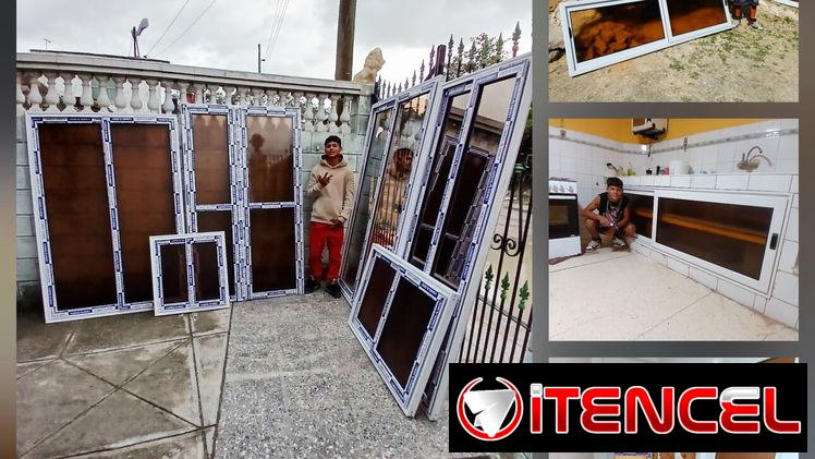 Realizamos todo tipo de diseños* *modernos en carpintería de aluminio y cristalería