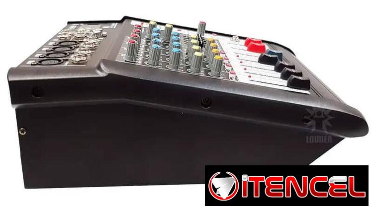 Mixer, Consola de Audio Auto amplificada. Mezcladora amplificada 4 canales