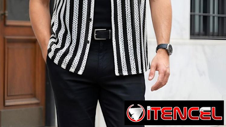 Camisas Crochet de listas.Ropa de Hombre 52465450