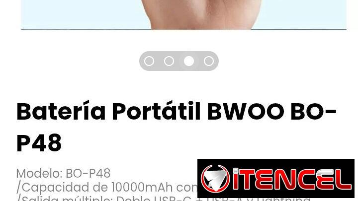 Batería Portátil BWOO BO-P48. Modelo: BO-P48