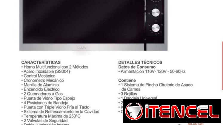 Horno de empotrar eléctrico comunícate con Pedro