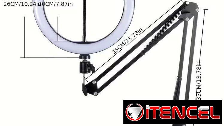 Anillo de Luz LED con Brazo Flexible y Soporte para Teléfono videojuegoshabana.com
