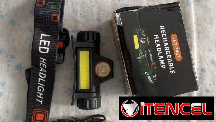 Lámpara recargable para la cabeza Headlamp