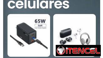cargadores, covers, audífonos, power, bank y relojes.