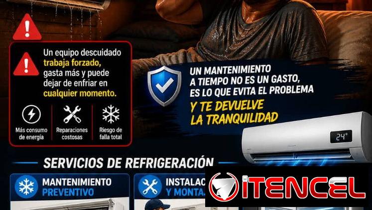 Mantenimiento a aire acondicionado, split, aire de ventana, refrigeradores y más.