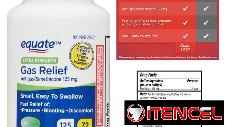 Simeticona 125mg, 72 tabletas y 150 tabletas pomos sellados