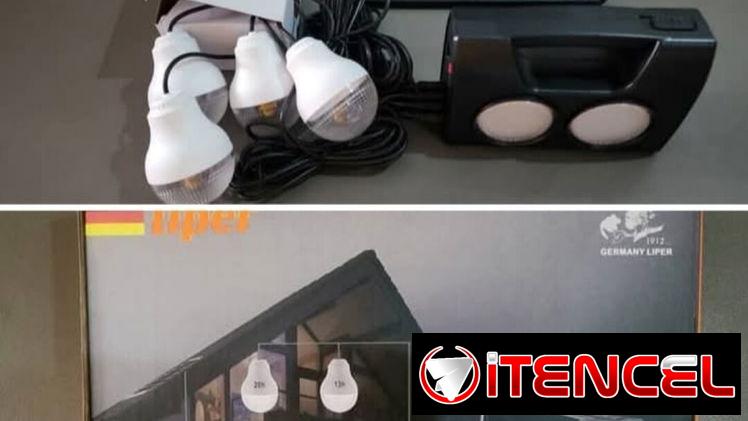 Sistema solar multifuncional con 2 bombillos LED,larga duración de la  carga y puede cargar su celular