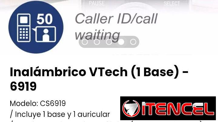 Inalámbrico VTech (1 Base) – 6919. Modelo: CS6919. Color rojo. Nuevo