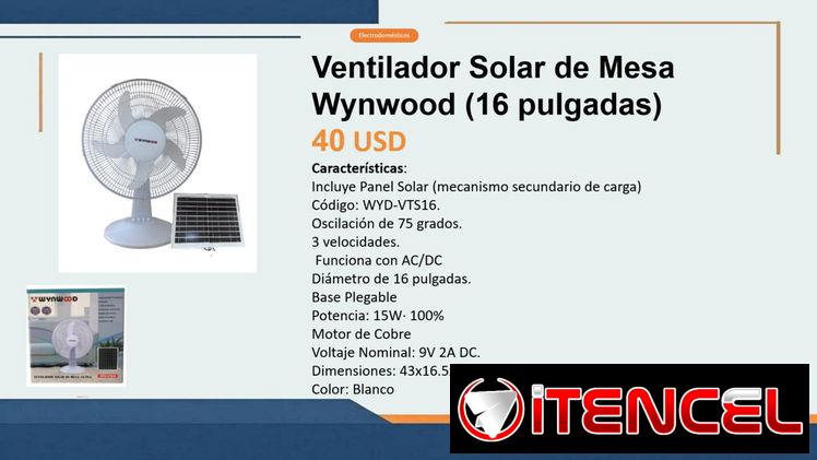 Ventolador Recargable de Mesa