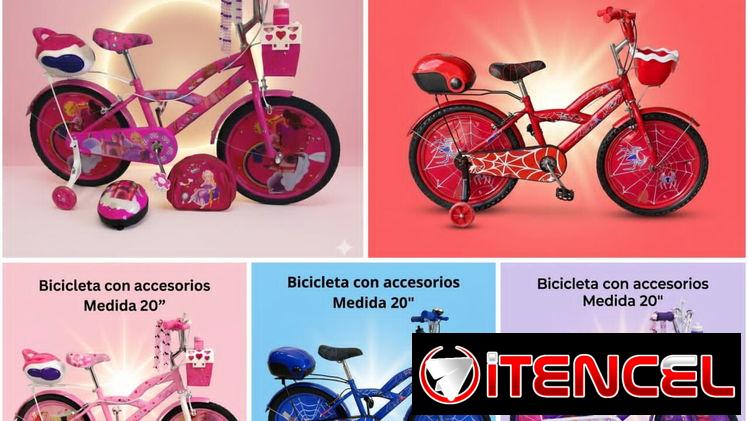 ❤️ Bicicleta Niñ@ 📦 Medida 20″ con sus accesorios  💹 Colores disponibles en la foto   💵 120 USD ✅