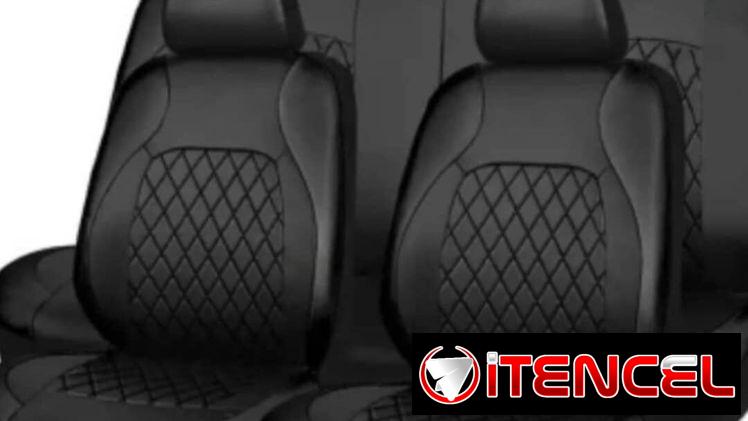 Forros para autos de cuero sintético universales, negro,nuevos..