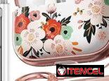 Funda floral para AirPods Pro 3 (2025) con soporte, llavero y kit de limpieza Peonia Blanca | videojuegoshabana.com