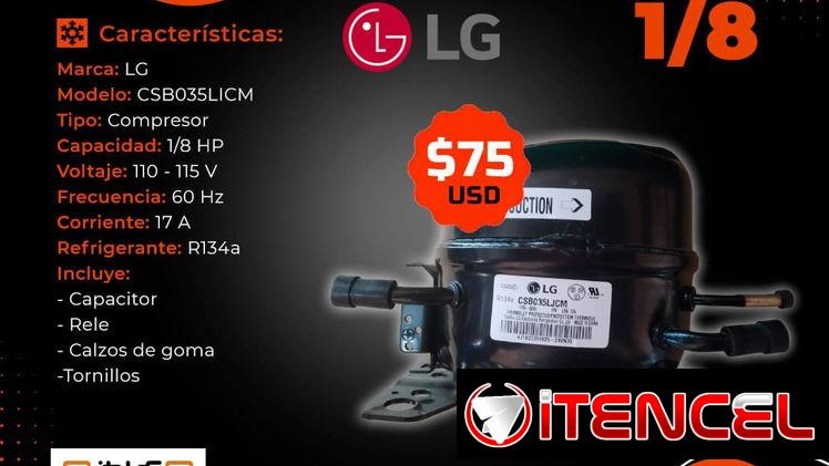 ❄️ PARA NEVERAS-REFRIS-OTROS ❄️ COMPRESORES LG DE 1/6 Y 1/8. CONTAMOS CON MENSAJERÍA Y GARANTÍA 1 MES.