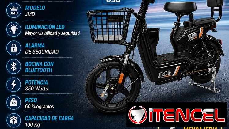Bicimotos pequeñas marca JMD 350 Watts de potencia batería litio de 48V x 20Amp