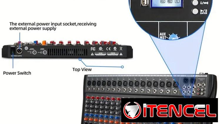 consola mezcladora de 12 canales