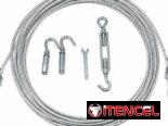 Caña de pescar, accesorios de pesca y cable de acero galvanizado