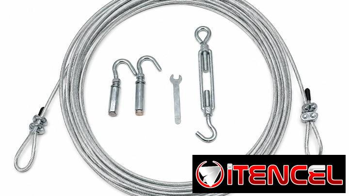 Caña de pescar, accesorios de pesca y cable de acero galvanizado
