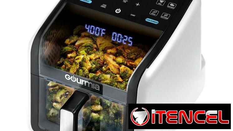 🍟 Freidora De Aire Digital Gourmia 7QT 🔥 Vista Panorámica, Pantalla 3D Y 12 Programas Automáticos Envío* + Garantía**