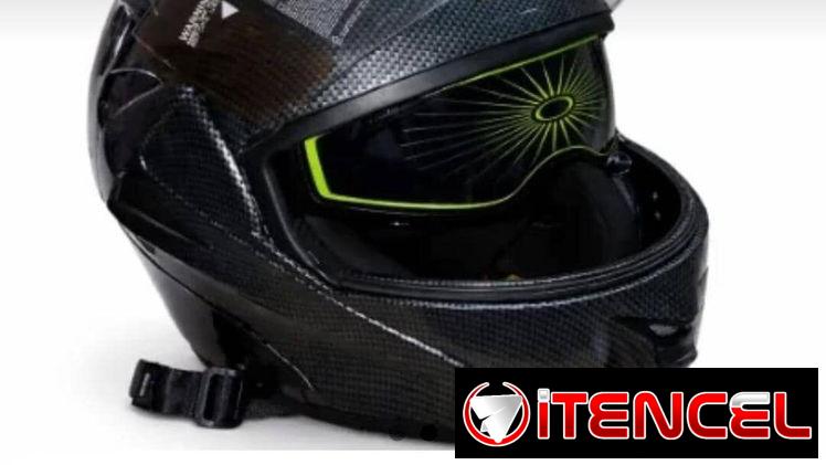 Casco integral de fibra de carbono