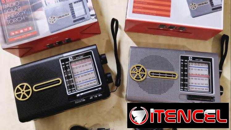 Radio Receptor Multi Bandas( AM, FM, SW), Recargables (Puerto C) y solar. Con lámpara. Conexión por Bluetooth y memoria