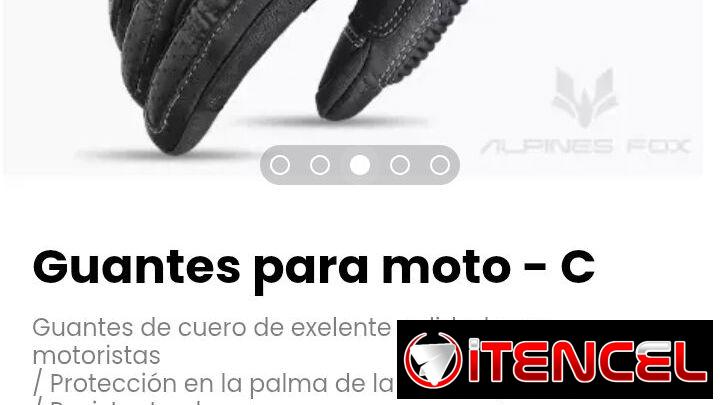 Guantes para moto – C. Permite la interacción con pantallas  táctiles