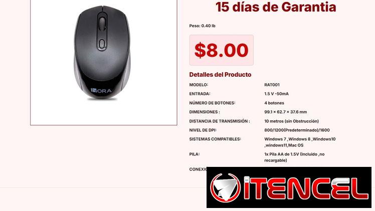 Tu oficina pro usando el Mouse Inalámbrico 1HORA de 0.40 lb hoy mismo pro ya VPT#-0207