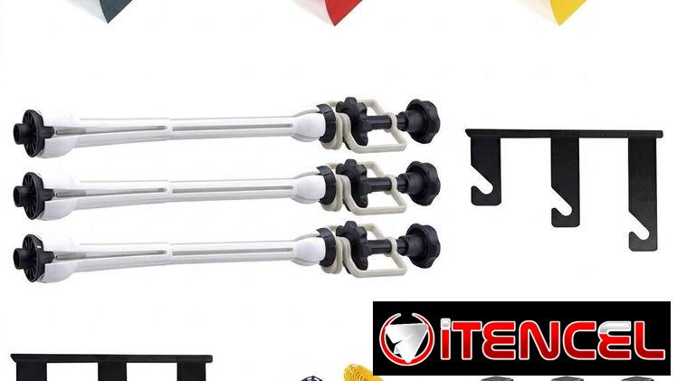 Kit de bases y poleas para papeles de fondo ideal para estudio fotográfico