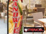 Indicadores de ubicación de expendio de sandwiches
