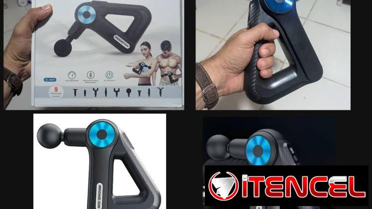 Pistola de masaje PROFESIONAL inalámbrica: •Diseño ergonómico con agarre triangular, que facilita el manejo