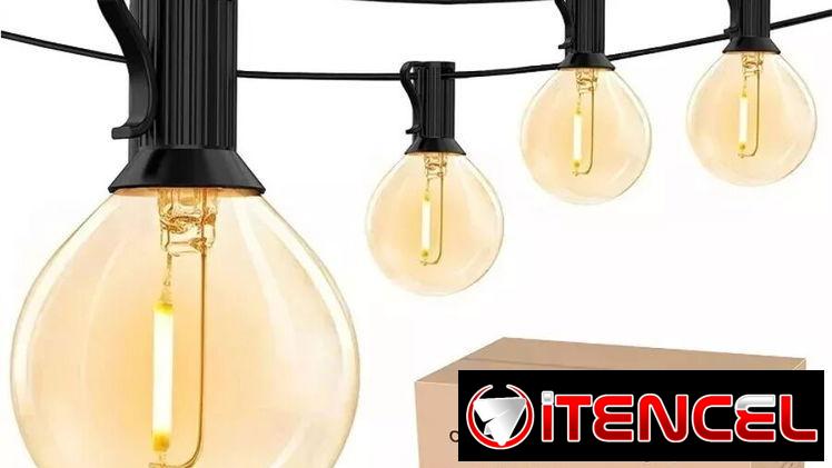 La mas barata de revolico. Led Guirnalda De Luces, 25 Focos De Exterior Vintage 15m. Para exteriores. Terrazas, Patios.