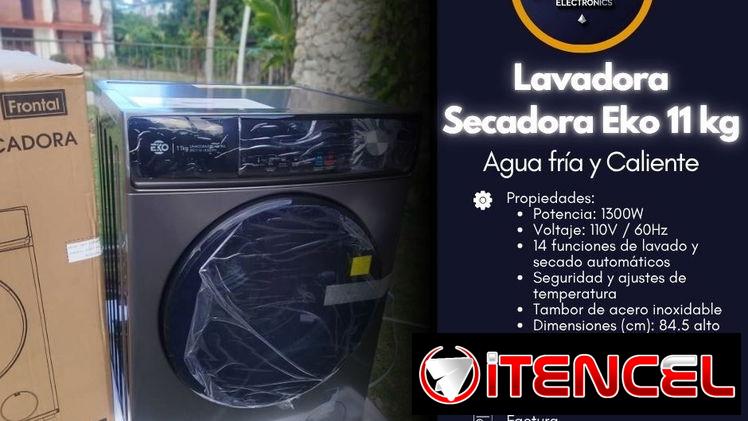 🫧Lavadora Secadora Eko 11 kgs. ❄️Agua fría y Caliente🔥